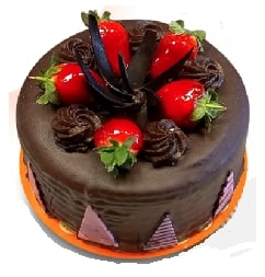 Yoğun Çikolatalı 2-3 Kişilik Yuvarlak Kutlama Pastası